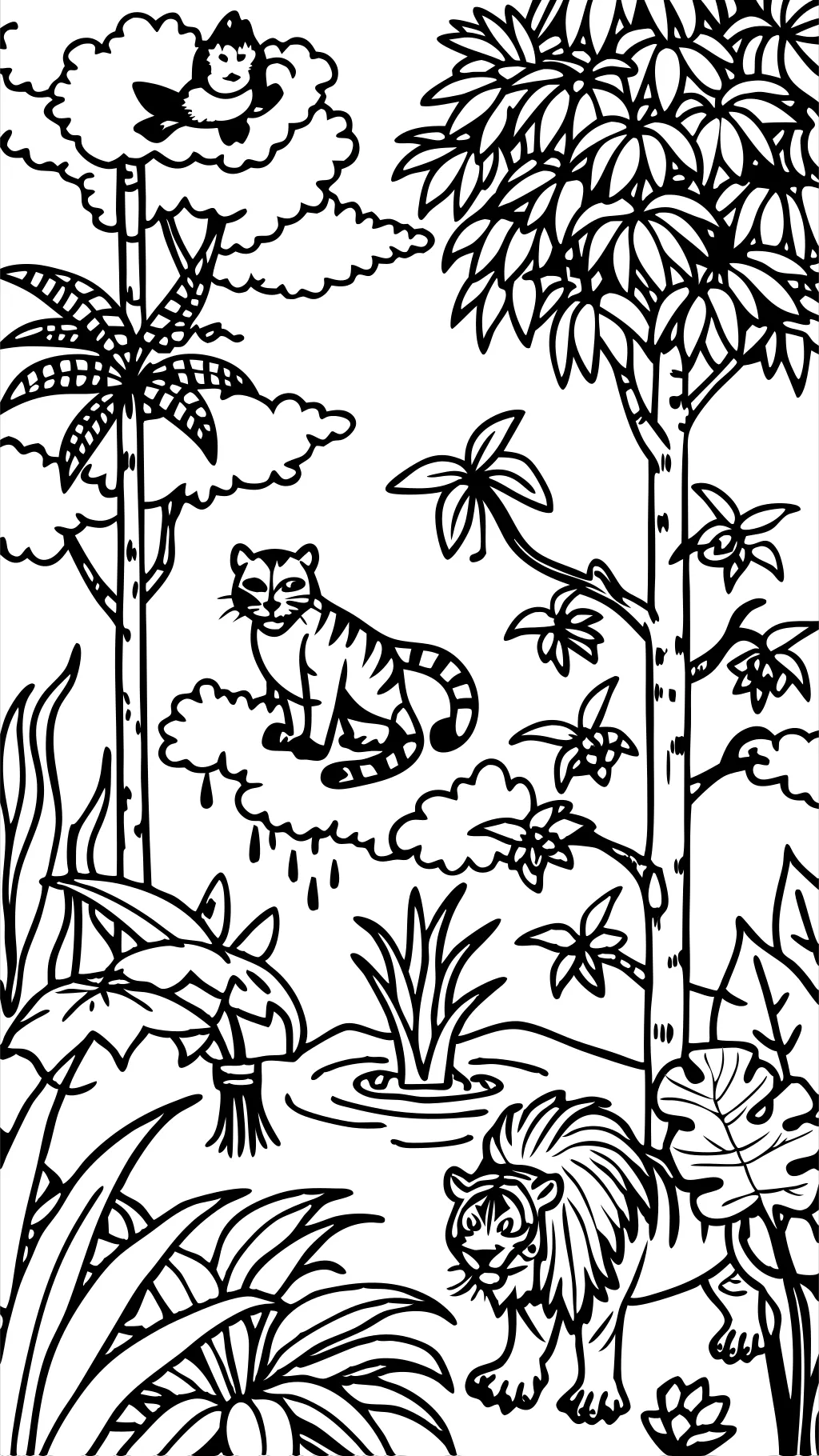 coloring pages of jungle